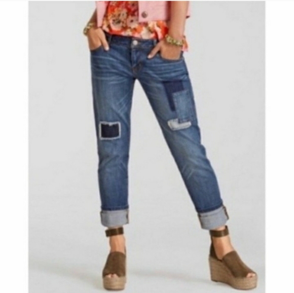 cabi patchwork jeans